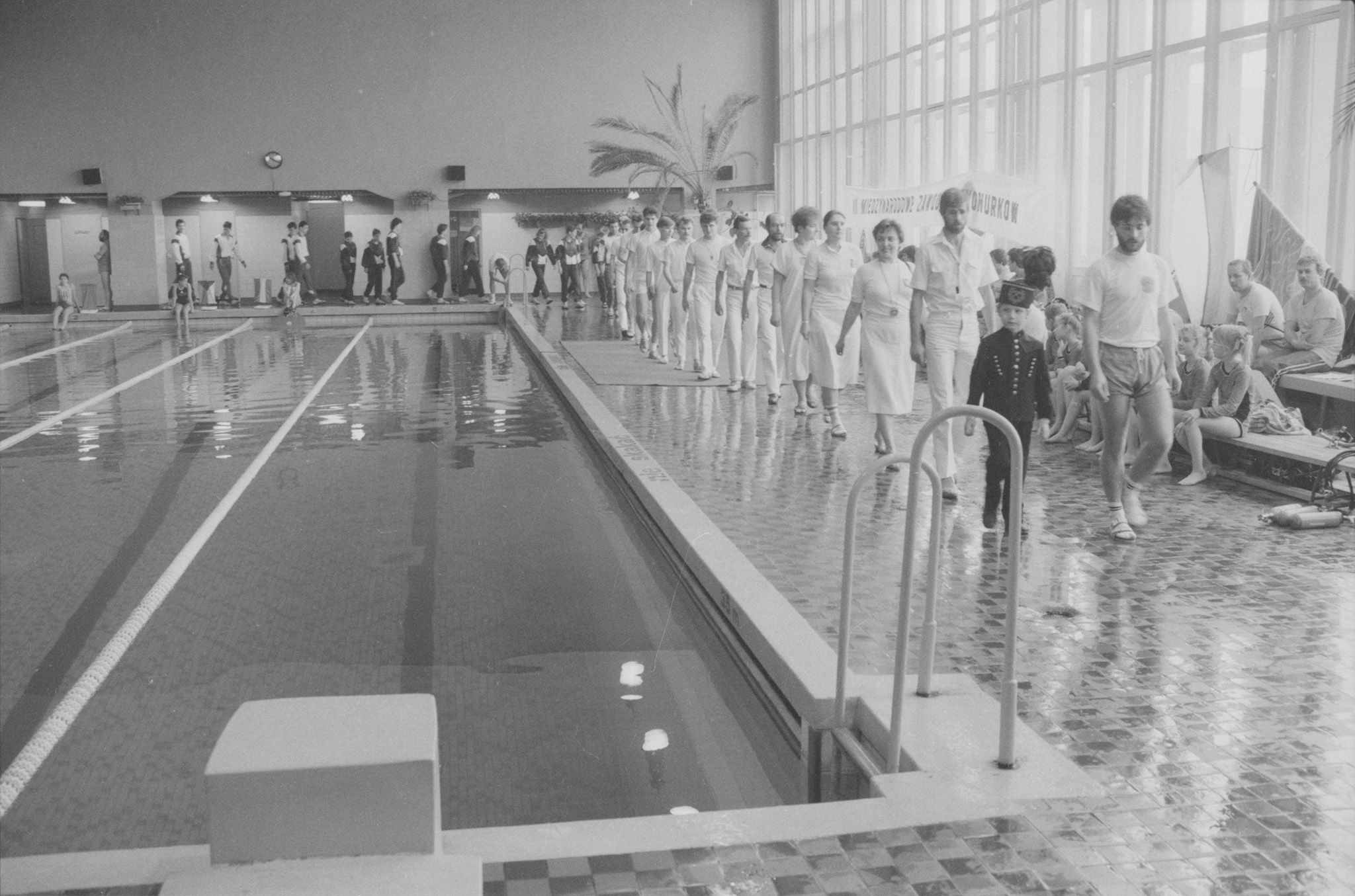 17.03.1989 Jastrzębie - Międzynarodowe Zawody Pływackie na pływalni kopalni Moszczenica zorganizoawne przez klub Nautilus