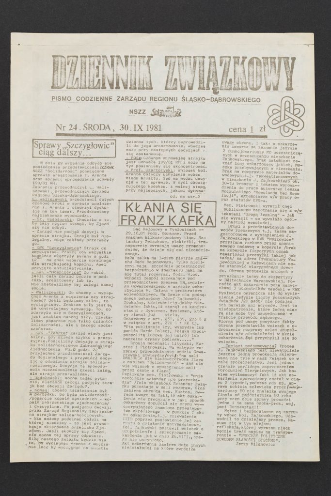 Dziennik związkowy nr 24 30.09.1981