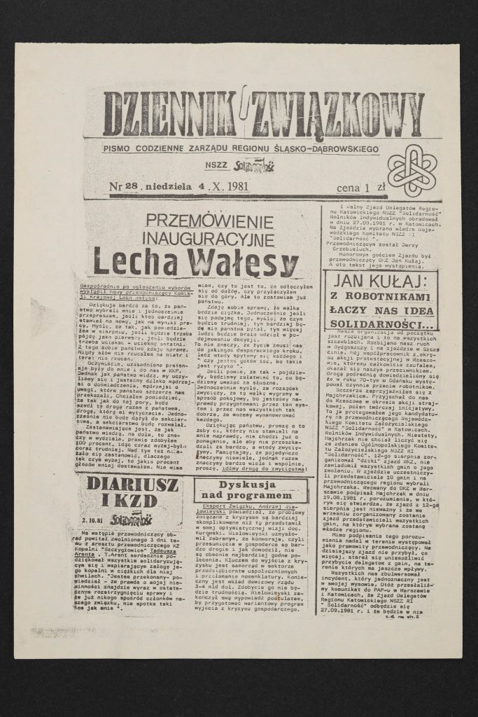 Dziennik związkowy nr 28 4.10.1981