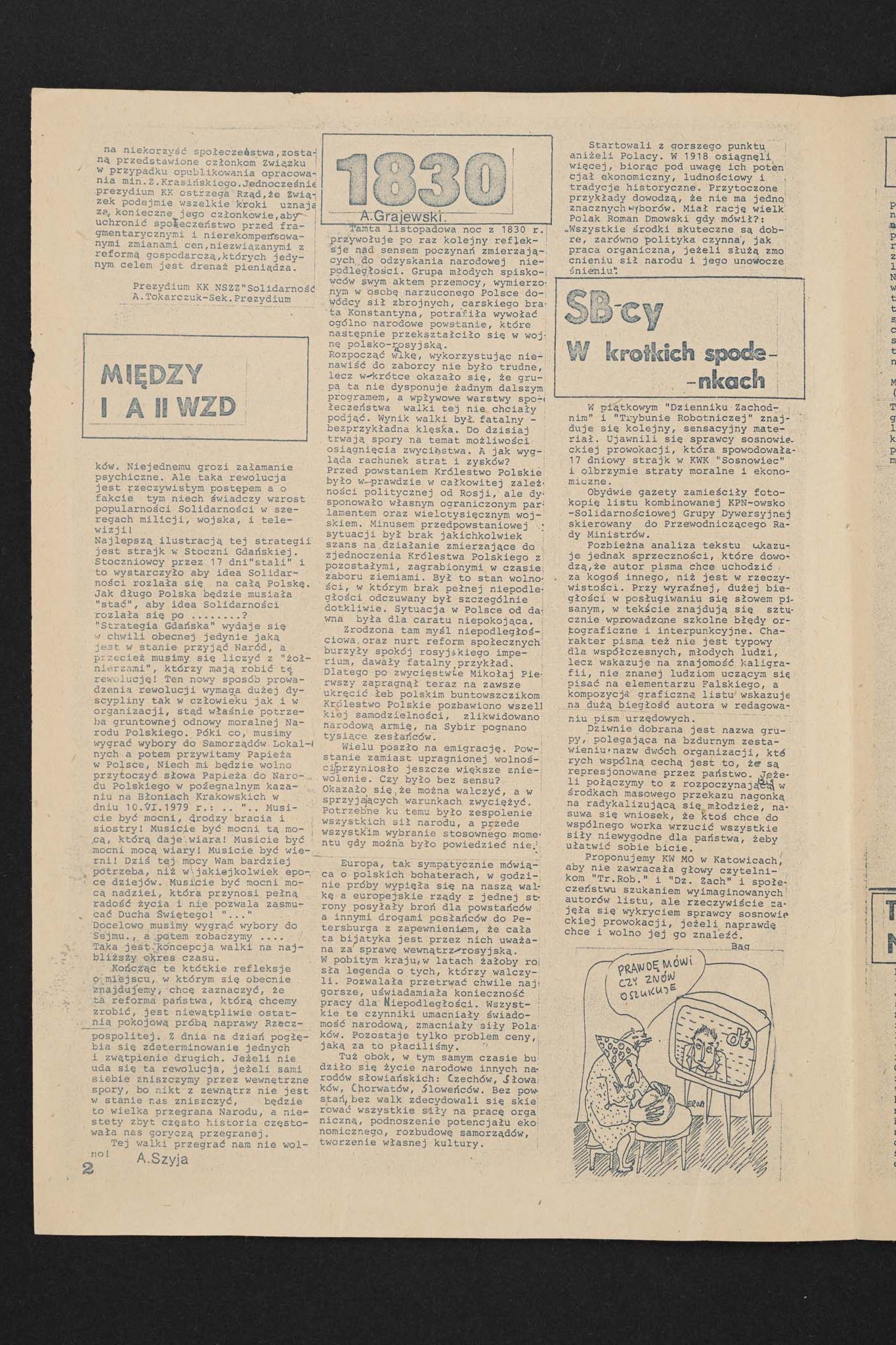 Dziennik związkowy nr 69 30.11.1981
