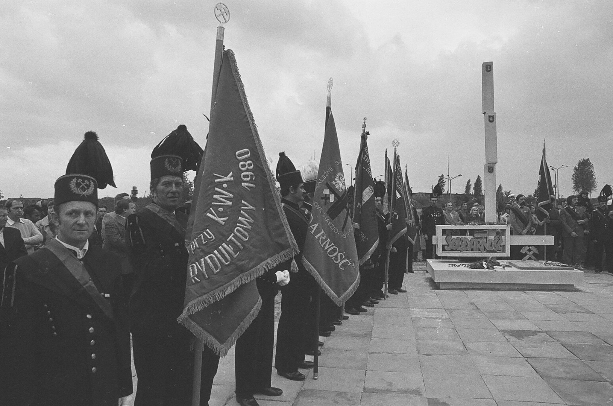 1981, uroczystość odsłonięcia pomnika Porozumienia Jastrzębskiego