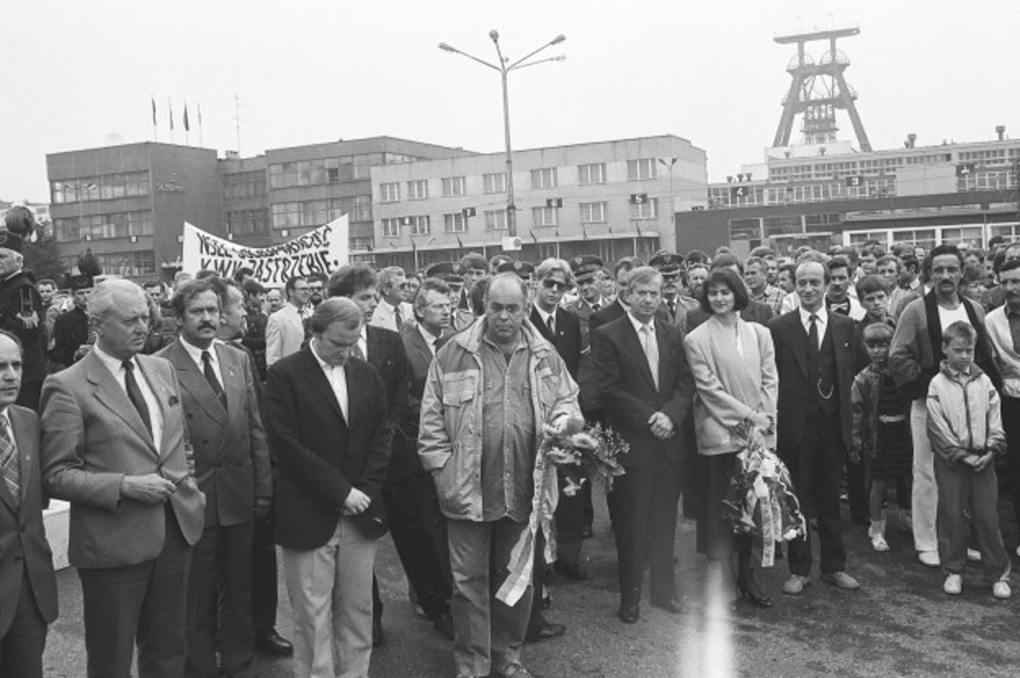 1981, uroczystość odsłonięcia pomnika Porozumienia Jastrzębskiego