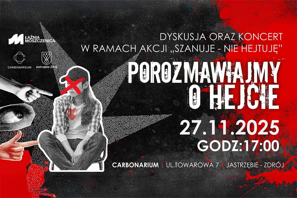 Grafika z logotypami i zapowiedzią wydarzenia. Informacje powtórzone w tekście.